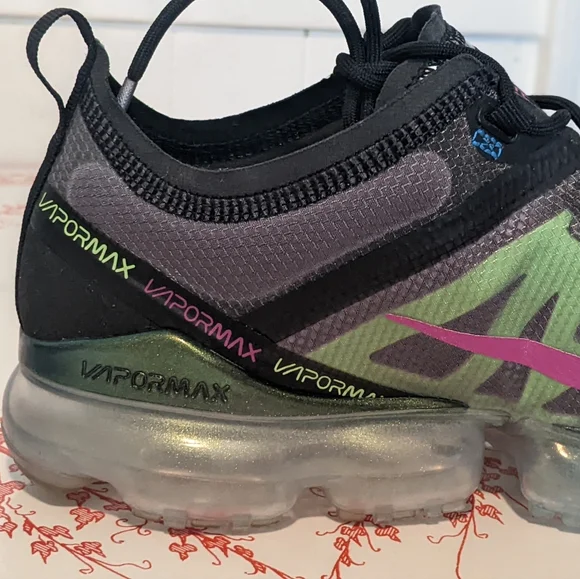 Nike Air Vapormax 2019 Black, Fuchsia, Lime Premium Men's 12 AT6810-001 - Picture 15 of 16